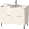 Картинка анонса товара «тумба под раковину duravit brioso br451302222 напольная 102 см белая»