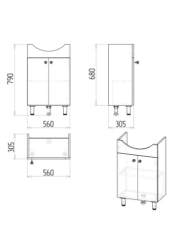 Комплект мебели Grossman ЭКО-60 106052-2 Комплект мебели Grossman ЭКО-60 106052-2