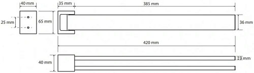 Полотенцедержатель Bemeta GAMMA 145804102 Полотенцедержатель Bemeta GAMMA 145804102