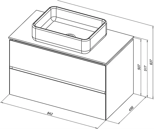 Тумба под раковину Allen Brau Infinity 1.21001.CGM 85 cement grey matt Тумба под раковину Allen Brau Infinity 1.21001.CGM 85 cement grey matt