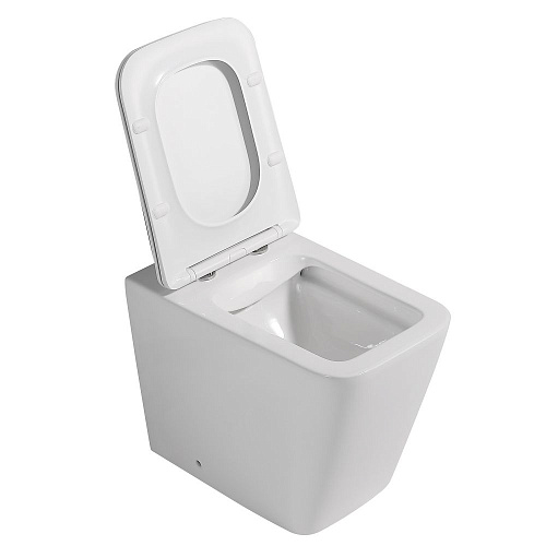 Унитаз приставной ABBER Rechteck AC1211 белый, безободковый с крышкой микролифт Унитаз приставной ABBER Rechteck AC1211 белый, безободковый с крышкой микролифт