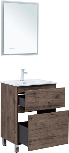 Тумба под раковину Aquanet Алвита New 60 00344127 напольная, дуб веллингтон табак Тумба под раковину Aquanet Алвита New 60 00344127 напольная, дуб веллингтон табак