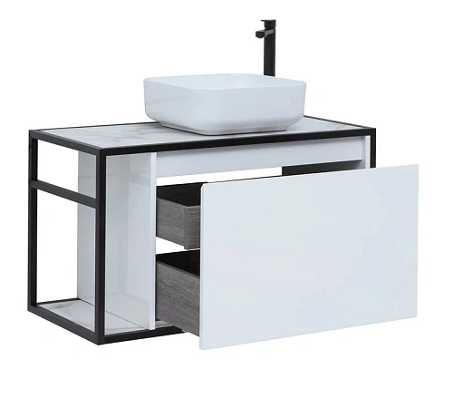 Тумба под раковину Aquanet Nova Lite Loft 90 R белый 00261651 Тумба под раковину Aquanet Nova Lite Loft 90 R белый 00261651