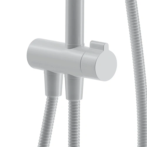 Душевая система Damixa Jupiter 977000200, верхний душ 225 мм штанга 1010 мм, белый Душевая система Damixa Jupiter 977000200, верхний душ 225 мм штанга 1010 мм, белый