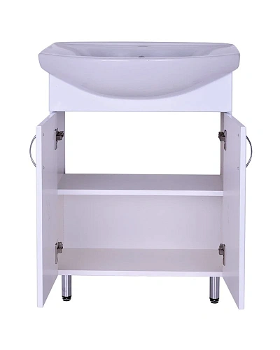 Тумба с раковиной Orange Лайт LA-60TUW+GR напольная белый Тумба с раковиной Orange Лайт LA-60TUW+GR напольная белый