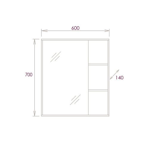 Зеркальный шкаф Onika ТИМБЕР 60.00У дуб сонома 206070 Зеркальный шкаф Onika ТИМБЕР 60.00У дуб сонома 206070