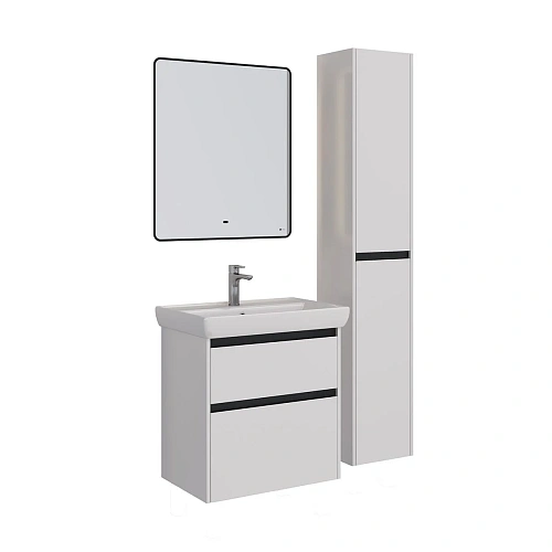 Тумба под раковину Lemark COMBI 70 см подвесная/напольная, черный/белый LM03C70T-black Тумба под раковину Lemark COMBI 70 см подвесная/напольная, черный/белый LM03C70T-black