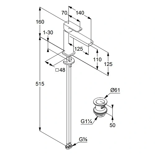 Смеситель для раковины Kludi RENON 422885375 белый матовый Смеситель для раковины Kludi RENON 422885375 белый матовый