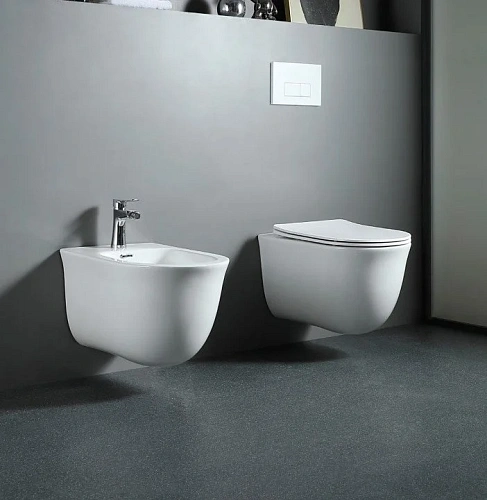 Унитаз подвесной Aquatek КЛАССИК AQ1111-00 525x365x340 безободковый, тонкое сиденье Soft Close Унитаз подвесной Aquatek КЛАССИК AQ1111-00 525x365x340 безободковый, тонкое сиденье Soft Close