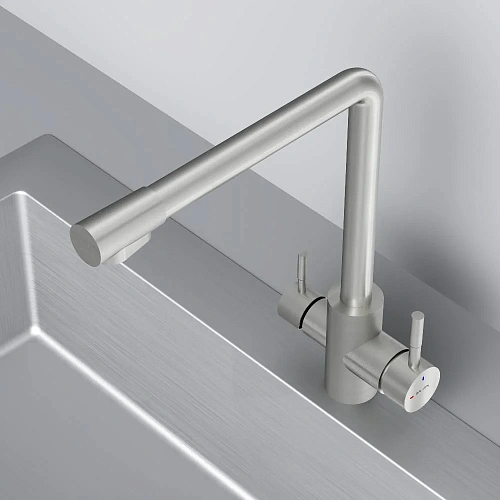 Смеситель для кухни AM.PM X-Joy S F85B05711 с каналом для питьевой воды, сатин Смеситель для кухни AM.PM X-Joy S F85B05711 с каналом для питьевой воды, сатин