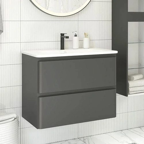 Тумба под раковину Aquanet Эмбер 105 черный матовый 00330470 напольная/подвесная Тумба под раковину Aquanet Эмбер 105 черный матовый 00330470 напольная/подвесная