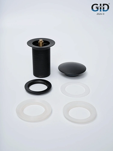 Донный клапан Gid без перелива G-55BM 76602K черный матовый 7x7x10 Донный клапан Gid без перелива G-55BM 76602K черный матовый 7x7x10