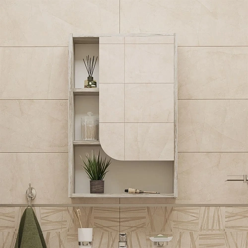 Зеркальный шкаф DIWO Самара 50 R, дуб скандинавский 461833 Зеркальный шкаф DIWO Самара 50 R, дуб скандинавский 461833