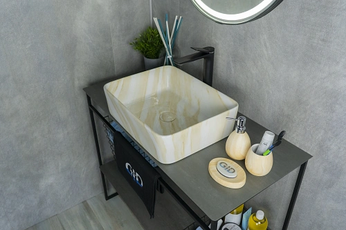 Раковина Gid Mnc600 54459 накладная под камень глянцевая 48x37x13 Раковина Gid Mnc600 54459 накладная под камень глянцевая 48x37x13