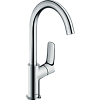 Картинка анонса товара «смеситель для раковины hansgrohe logis с поворотным изливом и сливным гарнитуром, хром 71130000»