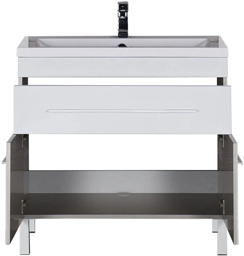 Тумба под раковину Aquanet Верона 90 белый (напольная 1 ящик 2 дверцы) 00182708 Тумба под раковину Aquanet Верона 90 белый (напольная 1 ящик 2 дверцы) 00182708