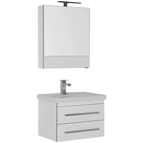Комплект мебели Aquanet Сиена 60 белый (подвесной 2 ящика) 00196498 Комплект мебели Aquanet Сиена 60 белый (подвесной 2 ящика) 00196498