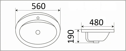 Раковина CeramaLux 9413 врезная, белый Раковина CeramaLux 9413 врезная, белый