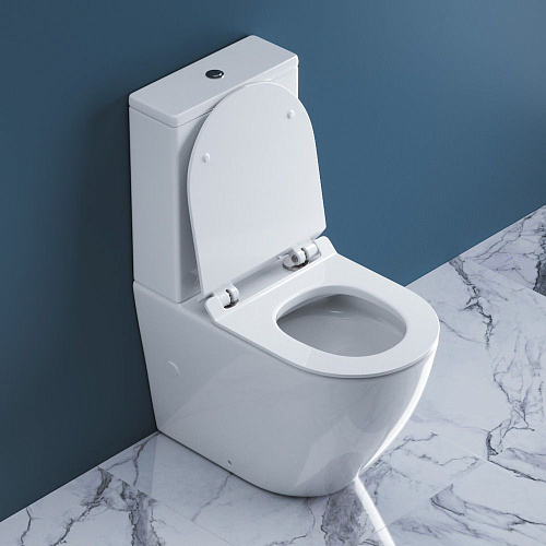 Унитаз напольный BelBagno SFERA-R BB2141CPR/ BB2111SC безободковый с сиденьем Унитаз напольный BelBagno SFERA-R BB2141CPR/ BB2111SC безободковый с сиденьем