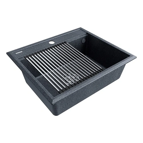 Кухонная мойка Paulmark STEPIA 60 с ролл-матом STEP брашированная PM115951-DG+R375-BS Кухонная мойка Paulmark STEPIA 60 с ролл-матом STEP брашированная PM115951-DG+R375-BS