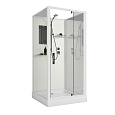 Детальная картинка товара «душевая кабина niagara standart st80/15q/bk (80х80х200) квадрат, поддон 15см, распашная, проф.белый, без крыши»