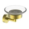 Мыльница Raglo R320.02.03 с держателем, сатин золотой Мыльница Raglo R320.02.03 с держателем, сатин золотой