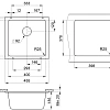 Кухонная мойка Granula 3801, ЧЁРНЫЙ, кварц 435х455 Кухонная мойка Granula 3801, ЧЁРНЫЙ, кварц 435х455