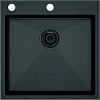 Кухонная мойка Paulmark KRONER-EDGE 51, PM775151-GM, вороненая сталь, 510х510мм Кухонная мойка Paulmark KRONER-EDGE 51, PM775151-GM, вороненая сталь, 510х510мм