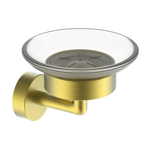 Мыльница Raglo R320.02.03 с держателем, сатин золотой Мыльница Raglo R320.02.03 с держателем, сатин золотой