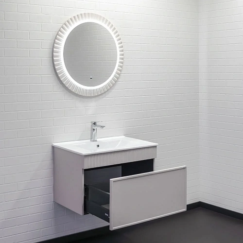 Тумба с раковиной Comforty Мадрид-70 00-00020643 серый шелк раковина Comforty 70E Тумба с раковиной Comforty Мадрид-70 00-00020643 серый шелк раковина Comforty 70E