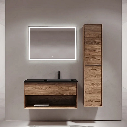 Тумба под раковину Sancos Marmi 1.0 MR1.0100RECH правая, 995х445х520, дуб чарльстон, подвесная Тумба под раковину Sancos Marmi 1.0 MR1.0100RECH правая, 995х445х520, дуб чарльстон, подвесная