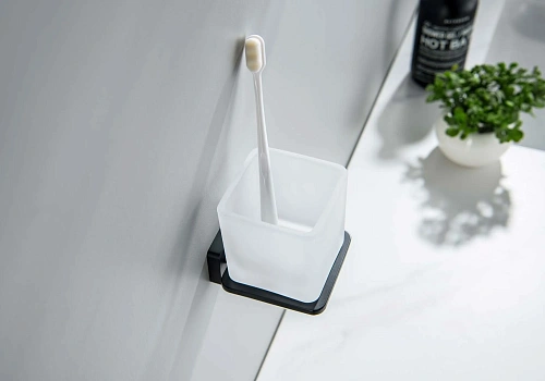 Стакан Aquatek ЛИБРА AQ4304MB черный матовый Стакан Aquatek ЛИБРА AQ4304MB черный матовый