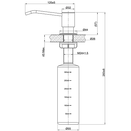 дозатор жидкого мылаLemark EXPERT LM8201, врезной, шампань дозатор жидкого мылаLemark EXPERT LM8201, врезной, шампань