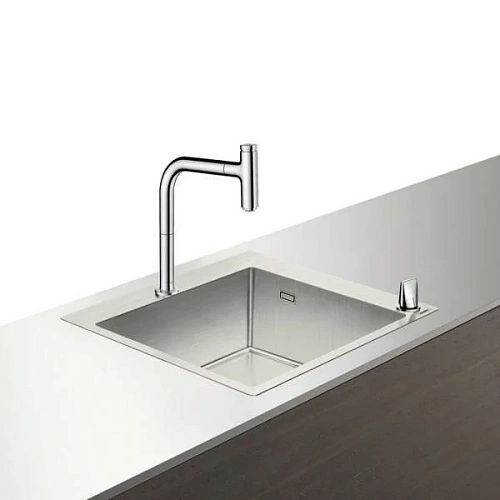 Кухонная мойка hansgrohe C71-F450-06, хром 43201000 со смесителем Кухонная мойка hansgrohe C71-F450-06, хром 43201000 со смесителем