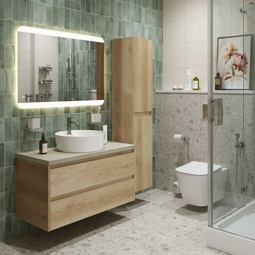 Тумба со столешницей и раковиной BelBagno KRAFT 80 kraft80rnn-kepmco-1306-set подвесная KRAFT80RNN-KEPMCO-1306-SET Тумба со столешницей и раковиной BelBagno KRAFT 80 kraft80rnn-kepmco-1306-set подвесная KRAFT80RNN-KEPMCO-1306-SET