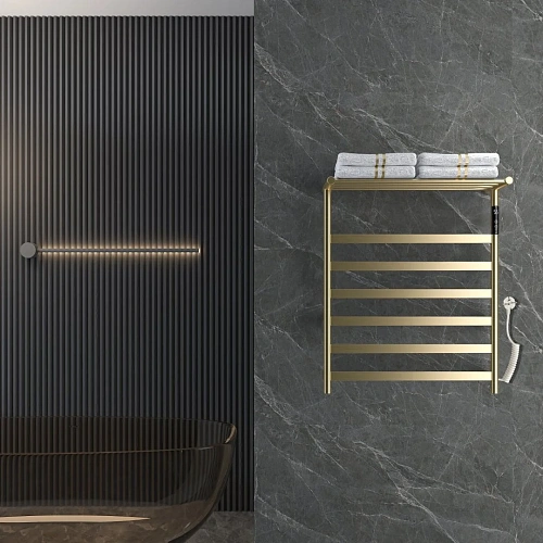 Полотенцесушитель электрический Wonzon & Woghand брашированное золото (WW-A403-BG) Полотенцесушитель электрический Wonzon & Woghand брашированное золото (WW-A403-BG)