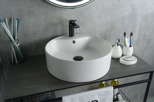 Раковина Gid N9008b 51104 накладная белая 46x46x16 Раковина Gid N9008b 51104 накладная белая 46x46x16