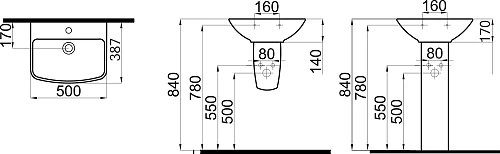 Раковина STWORKI Дублин 50 558024 Раковина STWORKI Дублин 50 558024