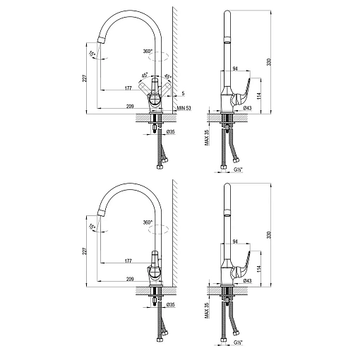 Смеситель для кухни Lemark Plus Advance LM1205C, хром Смеситель для кухни Lemark Plus Advance LM1205C, хром