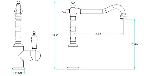 Смеситель для кухни Boheme MEDICI Ripresa 101-PR Смеситель для кухни Boheme MEDICI Ripresa 101-PR