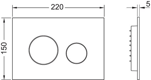 Клавиша смыва TECE Loop 2.0 9240920 пластик белая Клавиша смыва TECE Loop 2.0 9240920 пластик белая