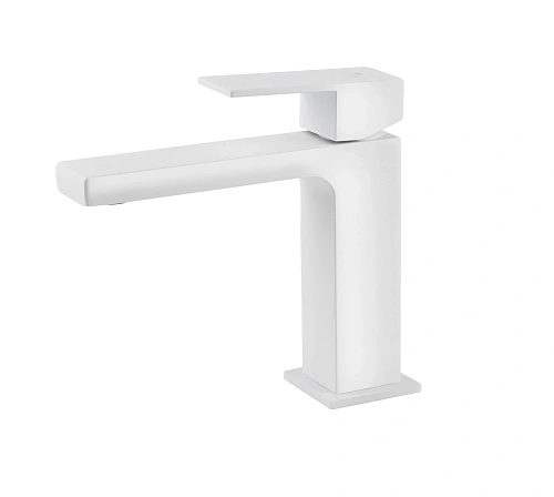 Смеситель для раковины Kaiser Cube белый матовый 01211-4 Смеситель для раковины Kaiser Cube белый матовый 01211-4