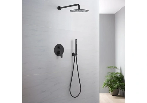 Душевая система Aquatek БЕТТА AQ1172MB Черный матовый Душевая система Aquatek БЕТТА AQ1172MB Черный матовый