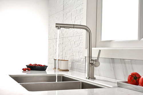 Смеситель для кухни Paulmark NEO брашированная сталь Ne214419-BS Смеситель для кухни Paulmark NEO брашированная сталь Ne214419-BS