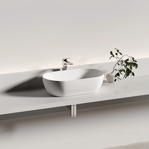 Раковина Ceramica Nova Twist CN12001MW накладная овальной формы 500x300x140 белый матовый Раковина Ceramica Nova Twist CN12001MW накладная овальной формы 500x300x140 белый матовый