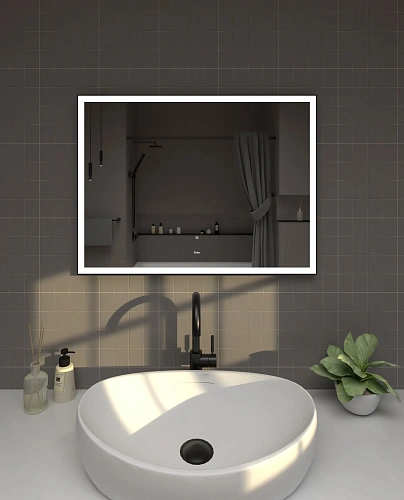 Зеркало Sintesi ARMADIO BLACK 120 1200x700 SIN-SPEC-ARMADIO-black-120 с LED-подсветкой Зеркало Sintesi ARMADIO BLACK 120 1200x700 SIN-SPEC-ARMADIO-black-120 с LED-подсветкой