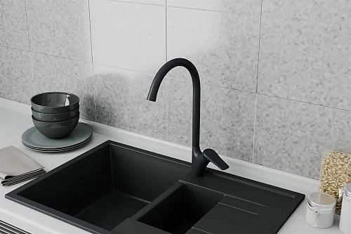 Смеситель для кухни RUSH Nevis (NE1735-22Black) черный NE1735-22black Смеситель для кухни RUSH Nevis (NE1735-22Black) черный NE1735-22black