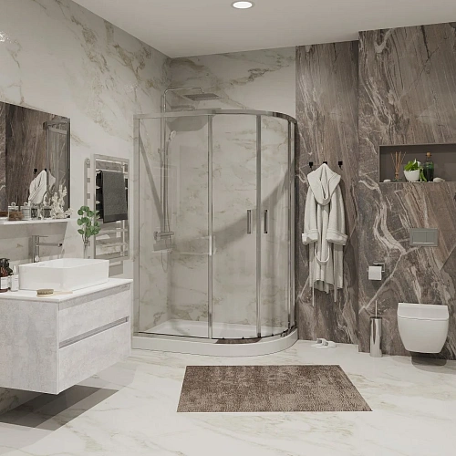 Душевой уголок Niagara Nova NG-6621-08 (120x80x195) полукруг, двери раздвижные, 66210811 Душевой уголок Niagara Nova NG-6621-08 (120x80x195) полукруг, двери раздвижные, 66210811