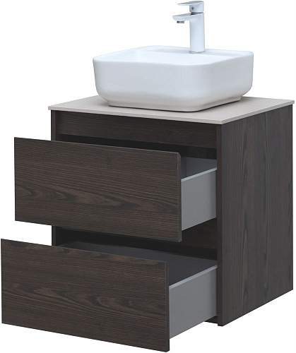 Тумба под раковину Aquanet Nova Lite 60 дуб черный (2 ящика) 00287894 Тумба под раковину Aquanet Nova Lite 60 дуб черный (2 ящика) 00287894