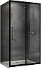 Картинка анонса товара «душевой уголок abber schwarzer diamant ag30170bh-s60b 170x60 см универсальный, профиль черный, стекло прозрачное»